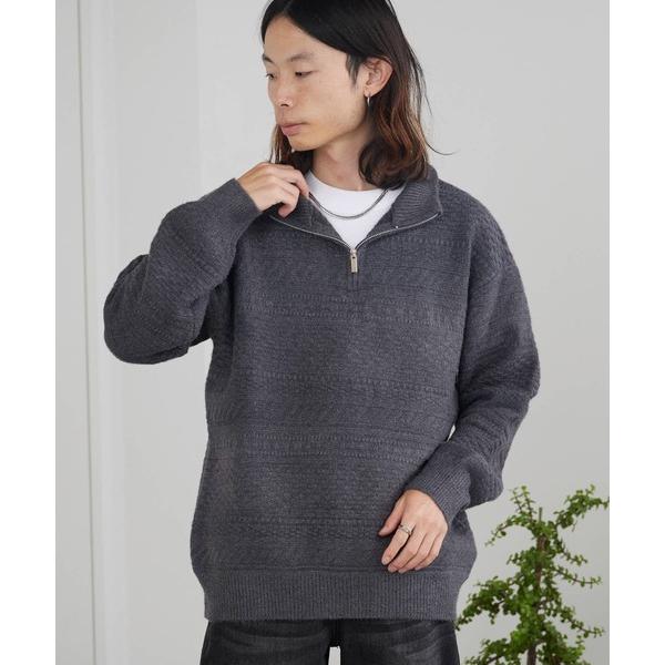 セーター ニット Jacquard Design Half-Zip Knit / ジャガードデザイン...