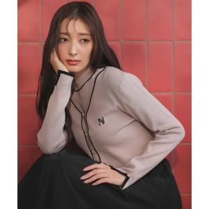 カーディガン ロゴ刺繍アンサンブル レディース