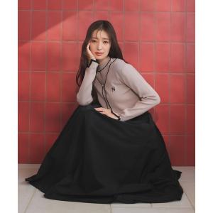 スカート タックギャザーボリュームスカート