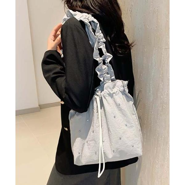 トートバッグ ストーンプリーツトートバッグ レディース