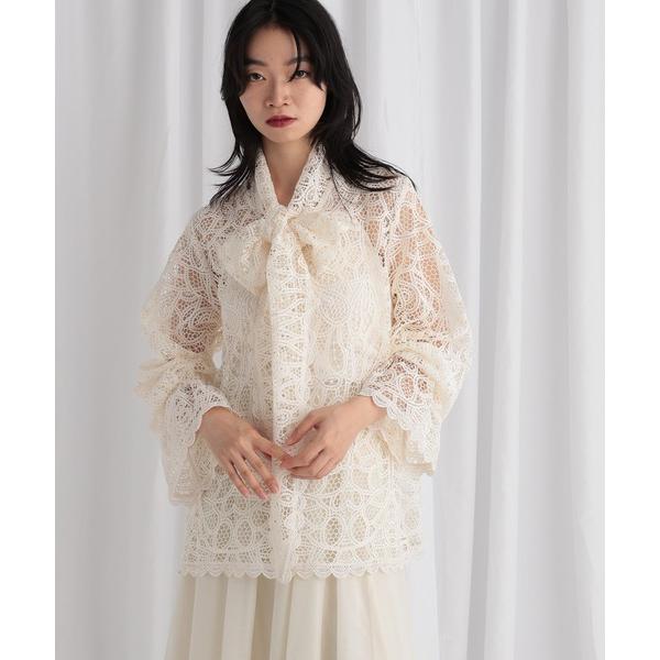 ブラウス シャツ レースボウタイブラウス 575252 レディース