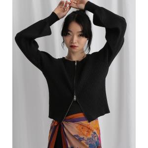 カーディガン ダブルジップラメニットカーディガン 575265 レディース