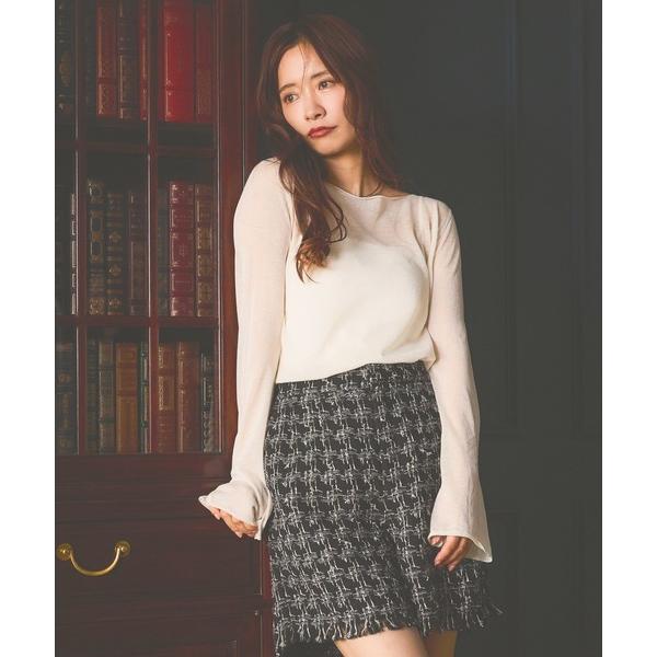 ニット セーター シアー長袖ニット 577089 レディース