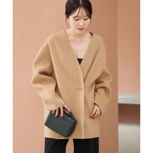 ノーカラーコート コート HAMILTON Cardigan コート レディース