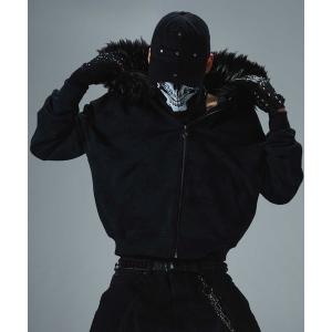 パーカー ジップフーディ｜Faux Fur Cross Zip Hoodie｜SUPPLIER メンズ レディース