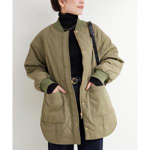 コート アウター 「追加3」「WEB限定」保温 / リブ付き中綿ブルゾン レディース