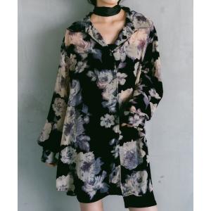 ブラウス シャツ Velvet Over Shirt/ベルベットオーバーシャツ レディース