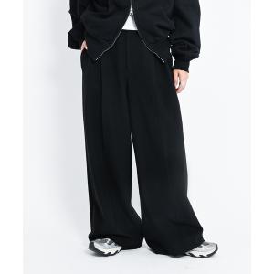 スラックス パンツ SINGLE TUCK WIDE パンツ レディース