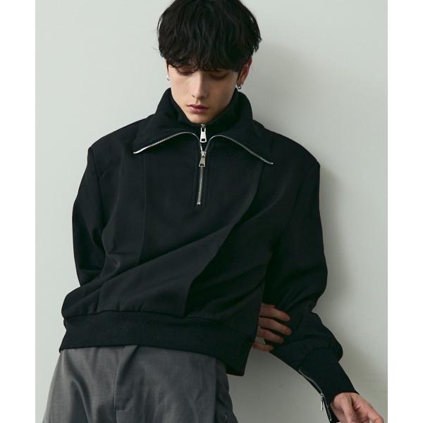 Short-Length Half-Zip Blouson / ショート丈ハーフジップブルゾン メン...