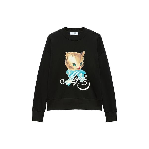 トレーナー スウェット MSGM CUTE KITTY グラフィック スウェットシャツ レディース