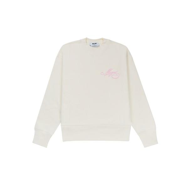トレーナー スウェット 「NEW」MSGM NEW刺繍ロゴ スウェットシャツ レディース