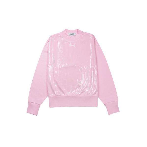 トレーナー スウェット MSGM スパンコールディテール スウェットシャツ レディース