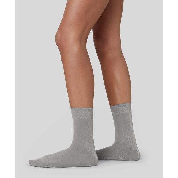 靴下 Ines Shimmery Socks Light Grey/Silver レディース