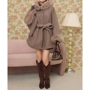 ポンチョ 「2025AW」ウールMIXフードポンチョコート 秋服 冬服 レディース