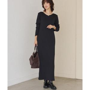 ワンピース 「全骨格細見え」NEW2WAYロングリブワンピース