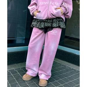 スウェットパンツ ジャージ A'GEM/9 × .kom 「A'gem/エージェム」 加工スウェットパンツ メンズ レディース