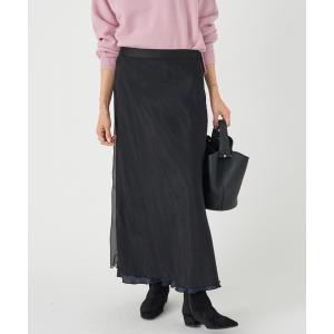 スカート オーガンジーレイヤードスカート