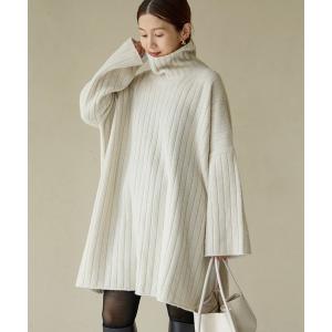 【美品】 スピックアンドスパン フォックスウール ロングリブタートルプルオーバー スピック アンド スパン フォックスウール ロングリブタートルプル