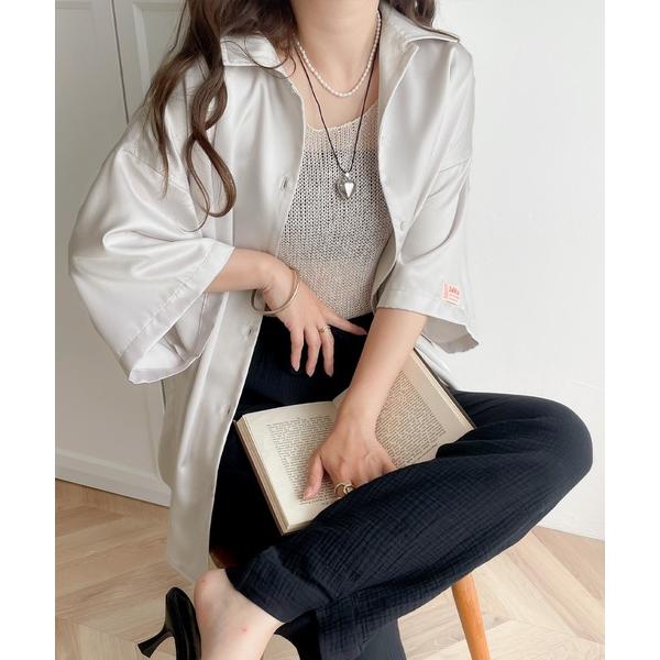 「Java」 半袖シャツ MEDIUM ベージュ レディース