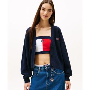 ニット セーター フラッグバッジカーディガン レディース