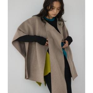 LOWO ポンチョ キルティングコート 冬 レディース ミドル丈 ポンチョ