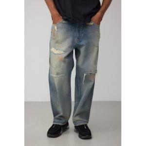 ジーンズ AZUL DENIM デストロイワイド メンズ