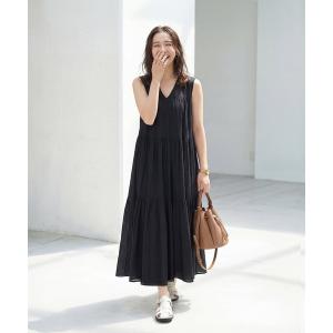 ワンピース 「LUXE」楊柳ティアードサマードレスB