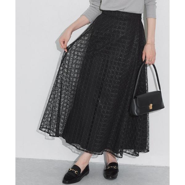 スカート シアーチェックフレアスカート