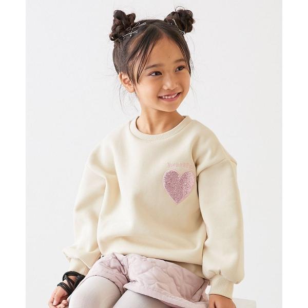 トレーナー  キラキラ ハート 裏起毛トレーナー キッズ 子供服 女の子