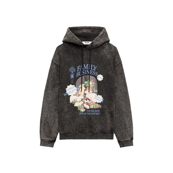 パーカー 「MSGM FAMILY BUSINESS」グラフィックパーカー メンズ レディース