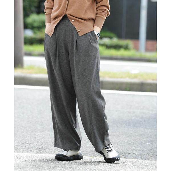 パンツ タックカーブラインパンツ レディース