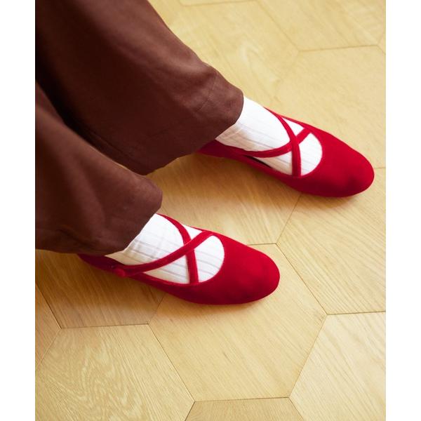 バレエシューズ パンプス クロスストラップバレエシューズ(B1614A)