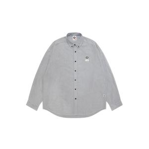 Aape パッチワークデザイン シャツ XL グレー A BATHING APE（アベイシングエイプ） シャツ BATHING APE LOGO CANVAS