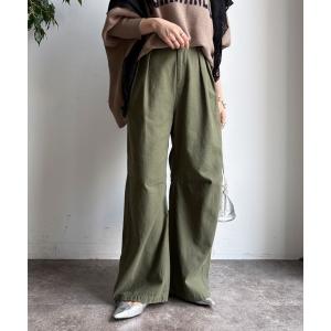パンツ タックトラウザーパンツ レディース