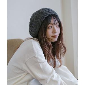帽子 ベレー帽 CABLE KNIT BERET/ケーブル編み ニットベレー帽 レディース メンズ