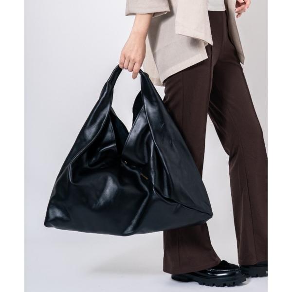 トートバッグ 「PULICATI/プリカーティ」トライアングル レザー トートバッグ イタリア製 レ...