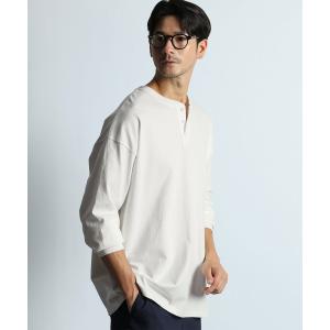 tシャツ 8オンス ヘビーウェイト オーバーサイズ ヘンリーネック ロンT メンズ