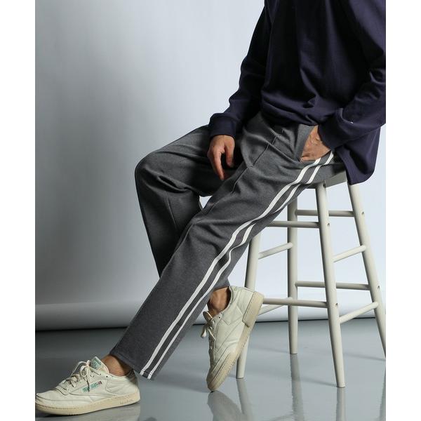 スラックス センタークリース サイドライン トラックパンツ メンズ