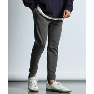 スラックス ポンチ素材 ジャージ ストレッチ スマートジョガーパンツ メンズ