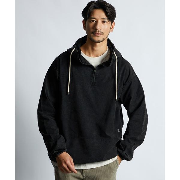 シャツ サルファ染め オックスフォード シャツパーカー フードシャツ シャツアウター メンズ