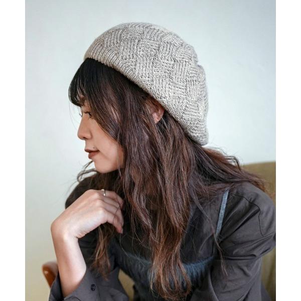 帽子 ベレー帽 CROSS KNIT BERET/クロスニット ベレー帽 レディース メンズ