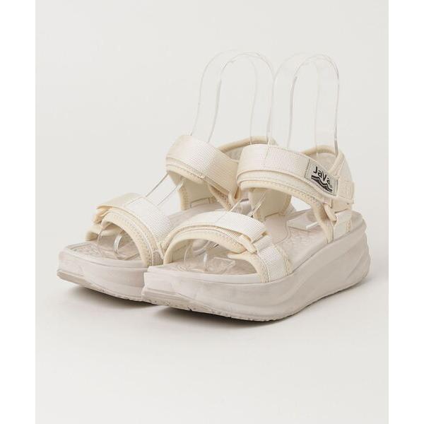 「Java」 フラットサンダル 24.5cm アイボリー レディース