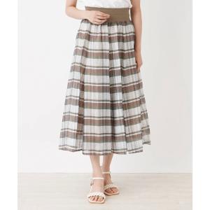 「en recre」 フレアスカート 2 グリーン レディース