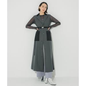 「A + TOKYO」 ノースリーブワンピース 1 グレー レディース