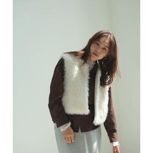 ベスト ジレ 「ふわモコ×ショート丈」レディース フェイクファー 秋冬