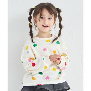 tシャツ 「軽ふわっふる」「セットアップ着用可能」ガールズ アソート ワッフル ゆるトップス キッズ 子供服 女の子
