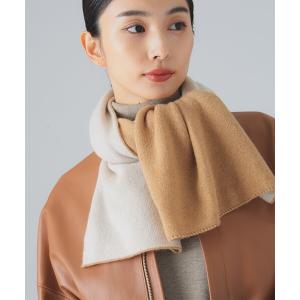 ストール マフラー Johnstons of Elgin / リバーシブル ニット ストール レディース