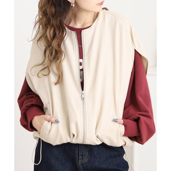 ベスト ジレ サークルドレープジャケット レディース
