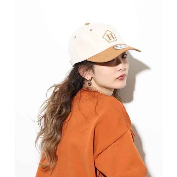キャップ 帽子 バイカラー刺繍キャップ レディース
