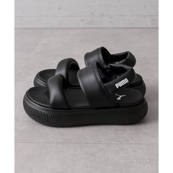 「ear PAPILLONNER」 フラットサンダル 24cm ブラック レディース